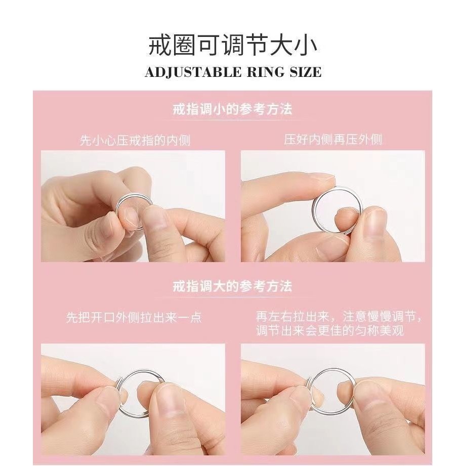 แหวนแกะสลักแบบกำหนดเอง [การแกะสลักแบบกำหนดเอง] แหวนคู่แบบสแน็ป คู่นักเรียน แหวนเปิดแบบเรียบง่าย ของขวัญสำหรับเพื่อนสนิทหรือแฟนสาว - รูปที่ 2