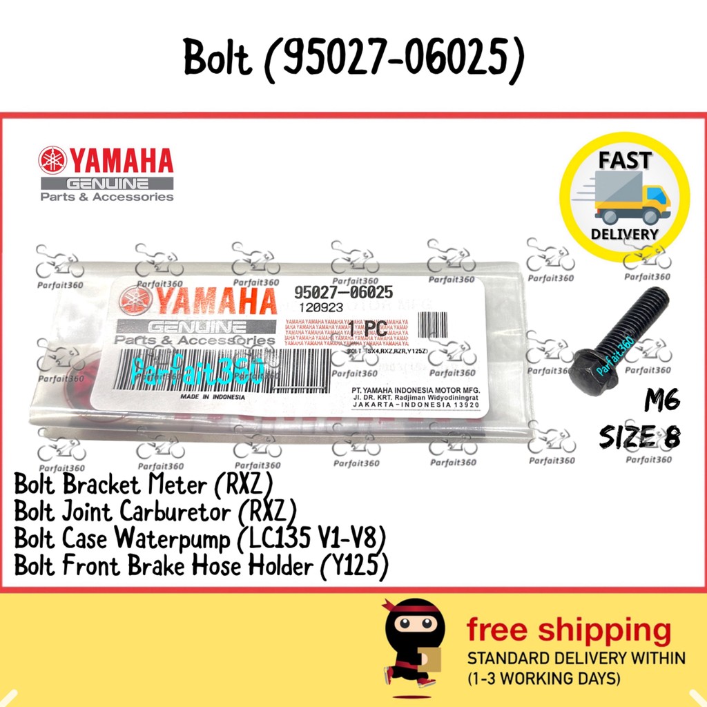 95027-06025 RXZ / Y125ZR / LC135 V1-V8 Bolt Flange Reed Valve / Sru Hose Holder / Waterpump