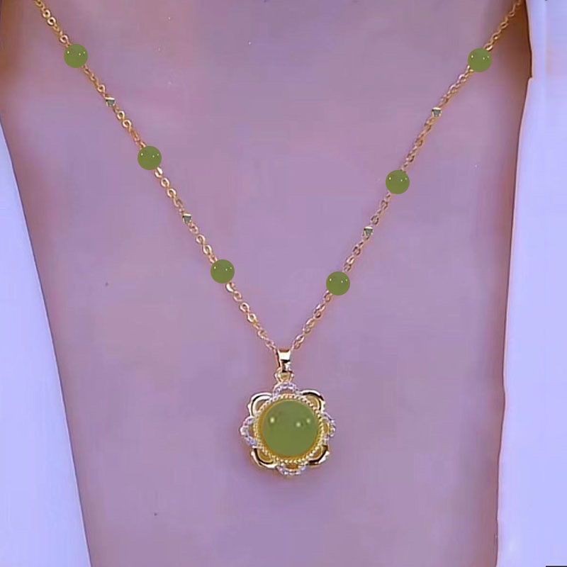 Nb nbn Star Han Brilliant Sunflower จี้สร้อยคอผู้หญิง 2023 สไตล์ใหม่หรูหรา Niche Non-Fade ล้างทําควา