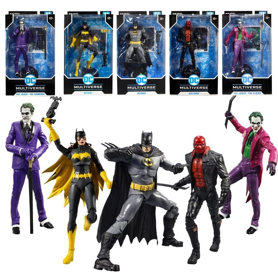 Dc McFarlaneand 3 Joker Batman Batgirl Red Hood Joker 23.3 ซม.สามารถทําได้ JXRI OJ20