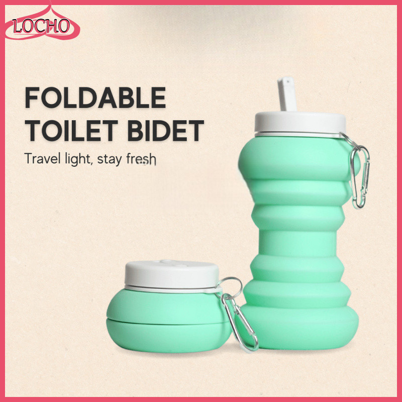 (พร้อมสต็อก) 600มิลลิลิตรแบบพกพาพับโถสุขภัณฑ์สําหรับสุขอนามัยส่วนบุคคลทําความสะอาดพับเดินทาง ชาตาฟ โถปัสสาวะหญิง ห้องน้ําฝักบัวเครื่องพ่นสารเคมี/พับเดินทางโถชําระล้าง