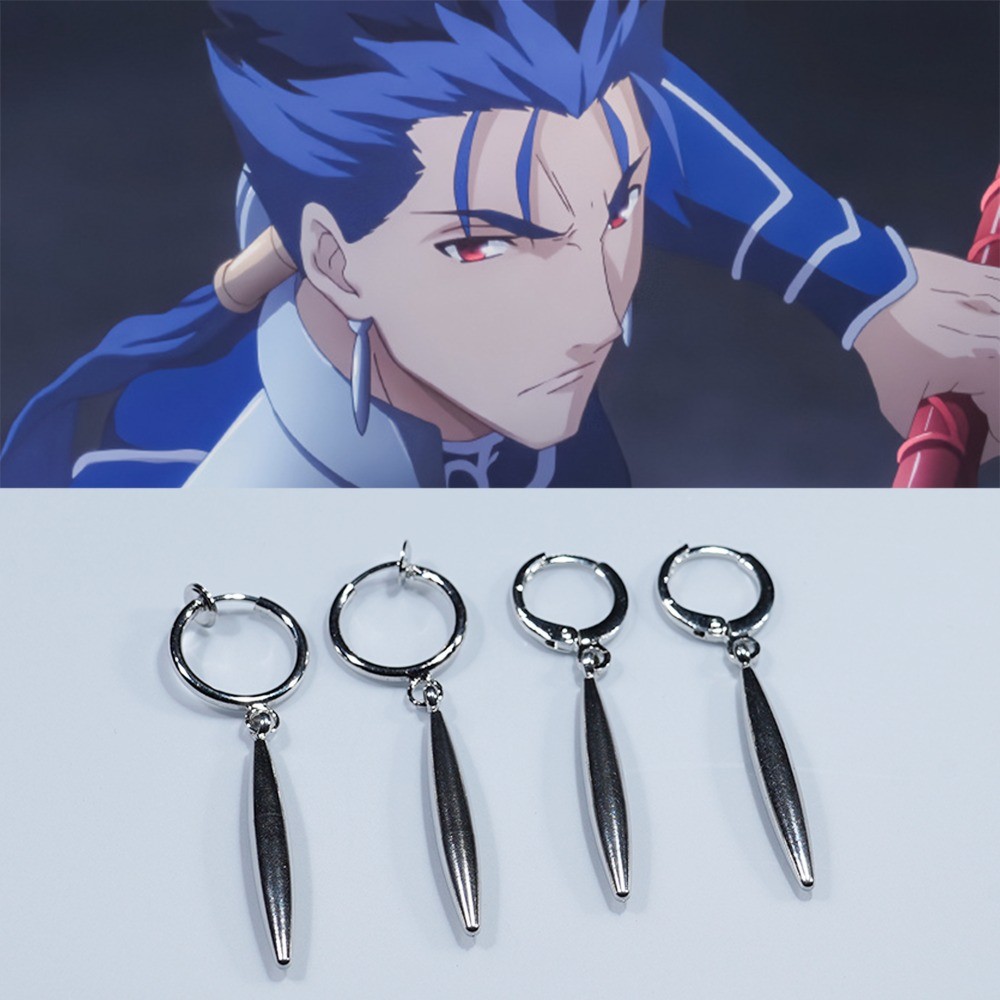อะนิเมะเกม Fate Stay Night ต่างหู Cu Chulainn Setanta Lancer จี้ฮาโลวีนแฟชั่น Man Woman คอสเพลย์อุปกรณ์เสริมของขวัญ