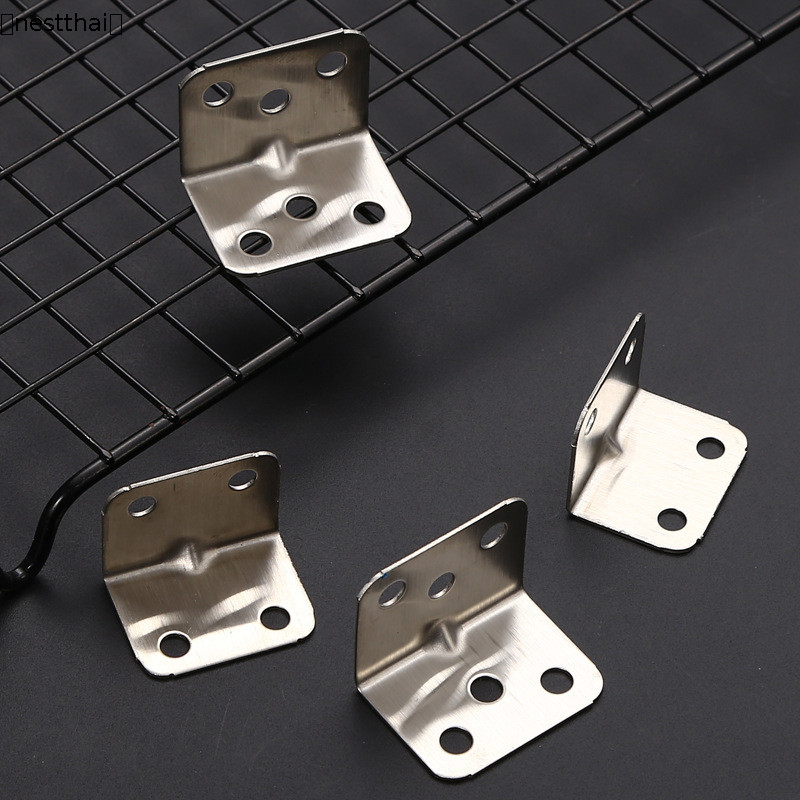 nestthai เหล็กฉาก สแตนเลส DIY เหล็กฉากเจาะรู ฉากยึดผนังสแตนเลส มุมฉาก 90 องศา เหล็กฉาก หนา