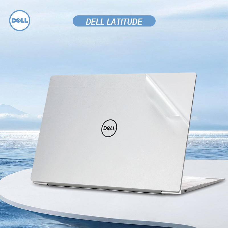 ที่กําหนดเอง Vinly Self กาวสติกเกอร์แล็ปท็อปสีดํา 3 ด้านผิว 14 15.6 13 นิ้วสําหรับ Dell Latitude Aspiron Latitude 5300 5310 5420 5410 5430 5440 5450