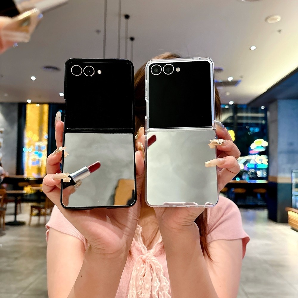 Flip7 กระจกแฟชั่นการออกแบบสร้างสรรค์กรณี Flip5 Flip6 Flip7 FE สําหรับ Samsung Galaxy Z Flip 7 6 5 4 