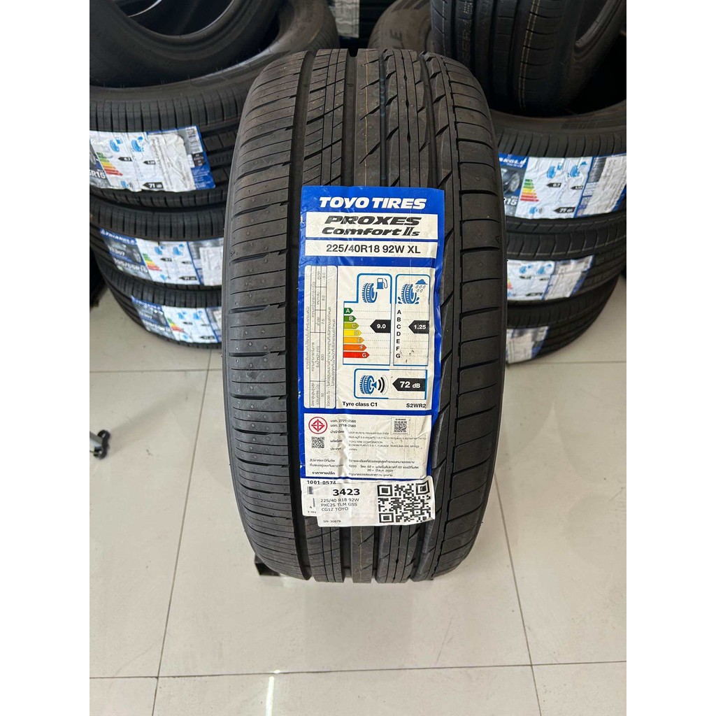 225/40R18 TOYO C2S🇯🇵 ยางใหม่กริ๊ปปี2023🎏ราคา1เส้น✅ แถมจุ๊บลมยางแท้👍มีรับประกันนาน3ปี✅❤️