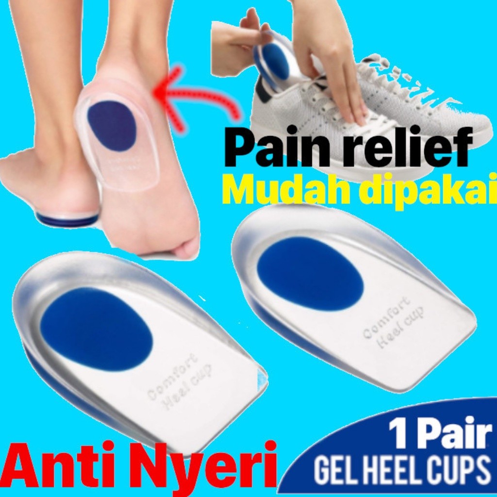 DDI HEEL CUP Gel Support Insole / HEEL Pad Plantar Fasciitis 1 คู่