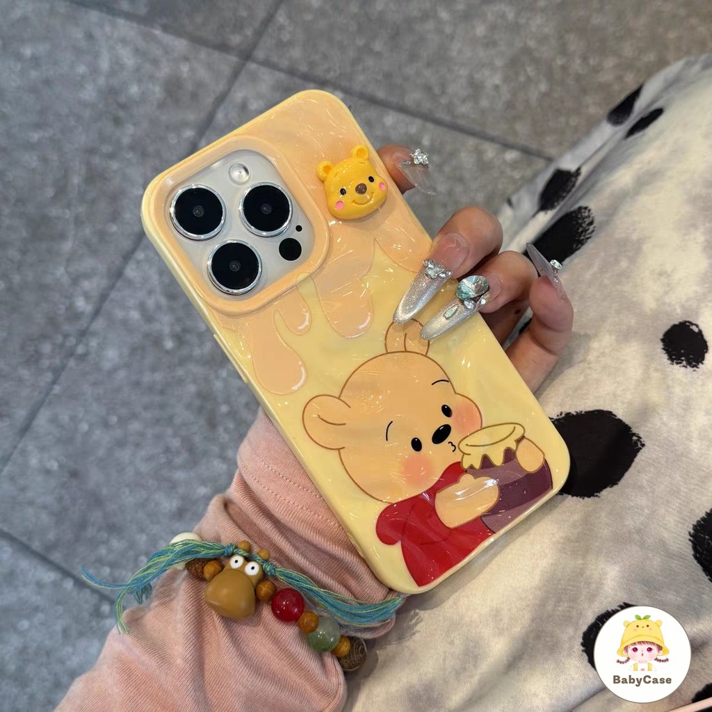 เคสไอโฟน 11 สำหรับ iPhone 15 13 16 11 14 12 Pro Max 15 14 16 6 6S Plus XR X XS ปกการ์ตูนล็อตโซ่วินนี่เดอะพูห์สุดน่ารัก - รูปที่ 6