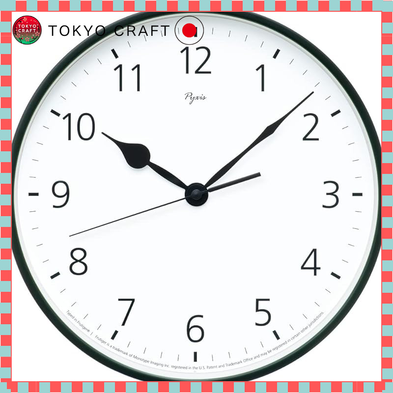 Seiko Clock Wall Clock PYXIS - Aluminum Black & Gray Options, Diameter 290mm x 39mm