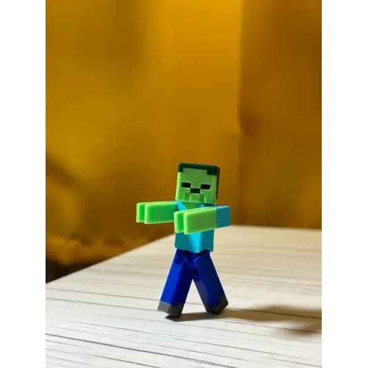 [Meow.Sensei] การพิมพ์ 3D Minecraft Zombie เครื่องประดับคอลเลกชัน Joint Movable เกม สินค้าเดสก์ท็อปเครื่องประดับ