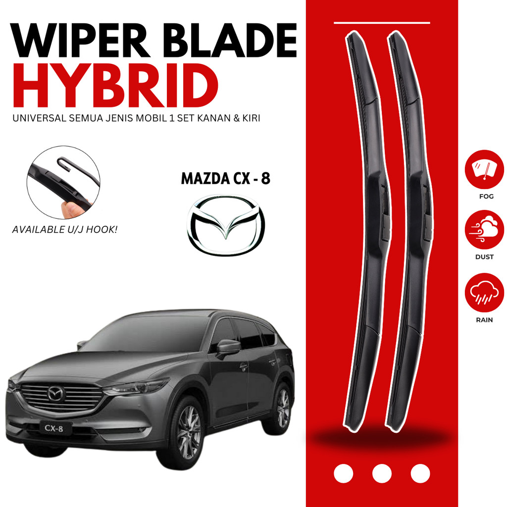 Mazda Cx-8 Blade Hybrid Wiper 1 ชุดทําความสะอาดกระจกรถยนต์ซ้ายและขวา