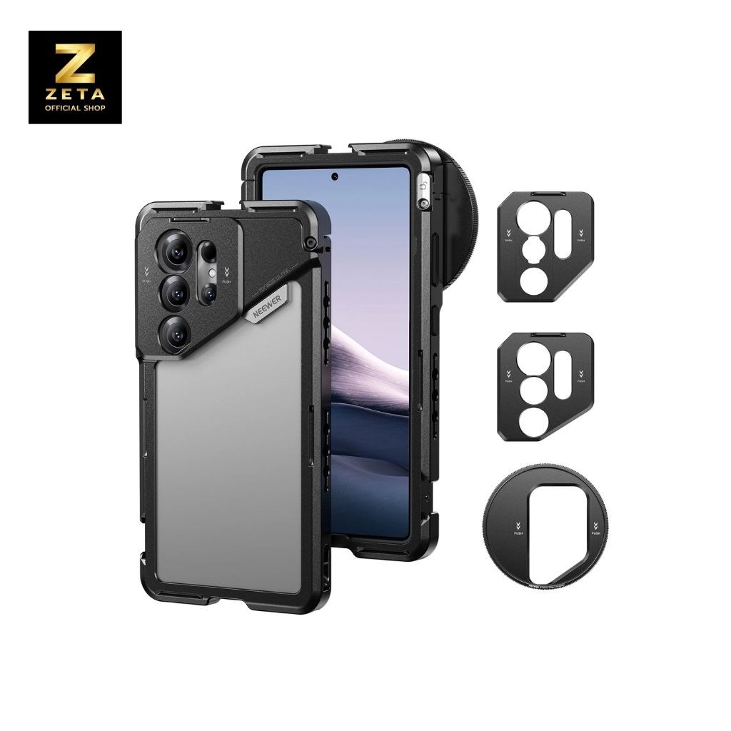NEEWER PA082 Phone Cage S25 Ultra เคสมือถือ เคสซัมซุง T-Mount รองรับเลนส์มือถือ ฟิลเตอร์ ไมค์ ไฟดารา
