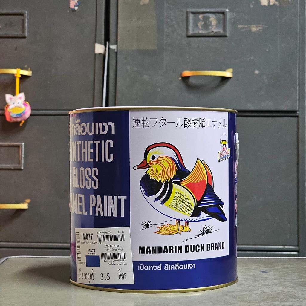 TOA สีเป็ดหงส์ สีเคลือบเงา Synthetic gloss enamel paint สีน้ำเงิน เหลือง ส้ม บรอนซ์ ขนาด 3.5 ลิตร