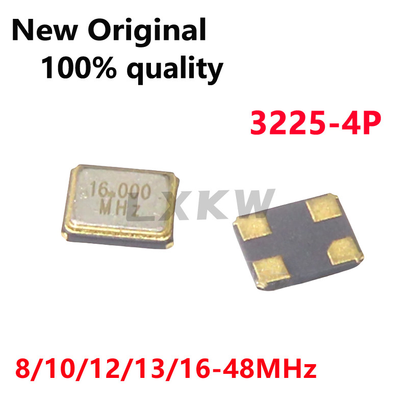 10 ชิ้น 3225 SMD patch passive ควอตซ์คริสตัล osciler 8MHz 12MHz 13MHz 16MHz 20MHz 24MHz 25MHz 26MHz 