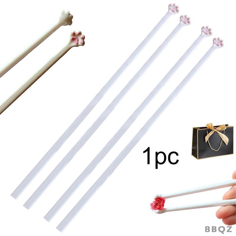 [bqz01] Cat Paw Chopsticker Women Tableware นํากลับมาใช้ใหม่ได้สําหรับร้านอาหารปิคนิคท่องเที่ยว