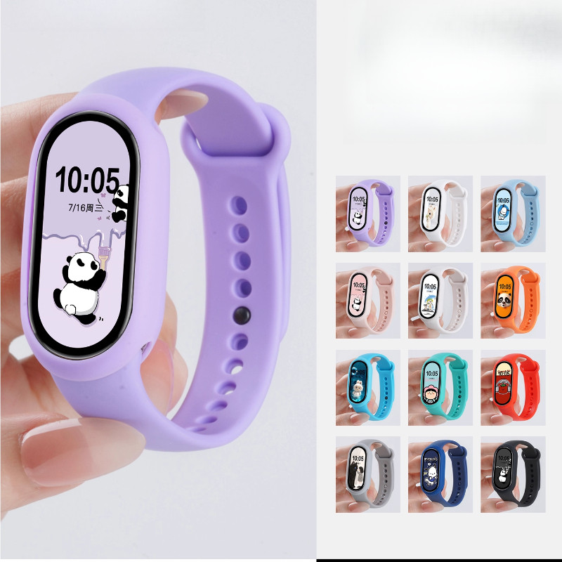 2 in 1 สายซิลิโคน + เคสสําหรับ Xiaomi Smart Band 10/9/8 Mi Band 10 อุปกรณ์เสริม