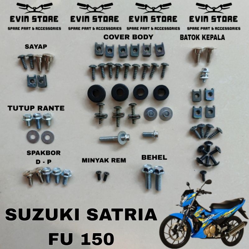 Satria FU 150 Fullset Bolts / Suzuki Satria Fu 150 Fullbody Bolts / Suzuki Satria Fu 150 Fullset Ful