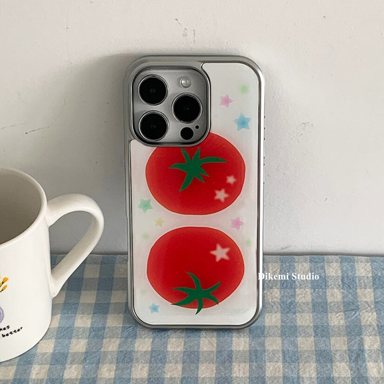 เกาหลี ins Tomato เคสดาวสีสันสดใสสําหรับ iphone 17promax/16promax/15 promax/13/12/14pro เคสโทรศัพท์