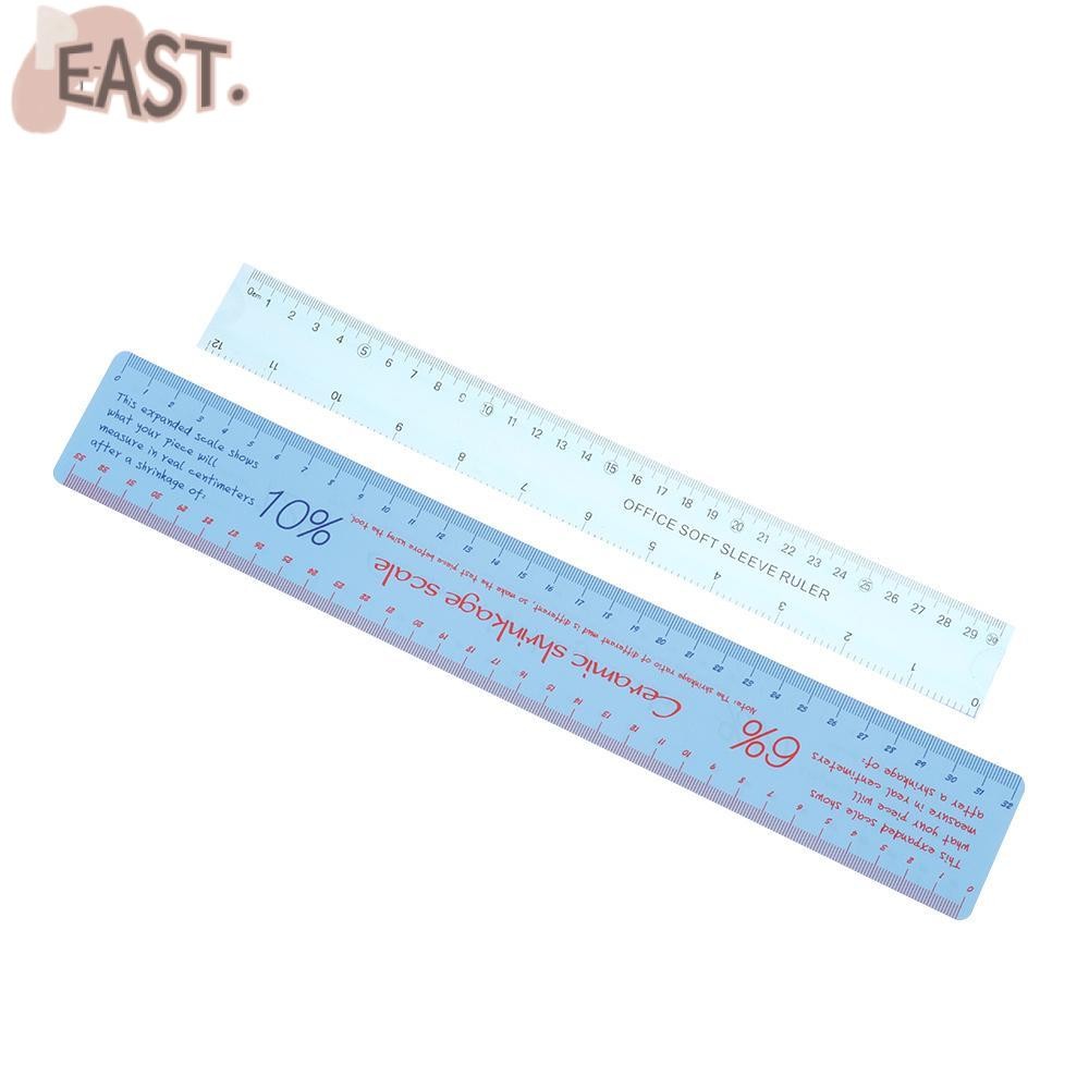 EASTS เซรามิค Shrinkage Scale ไม้บรรทัด, 32*3.7 ซม.Sky-blue เซรามิคไม้บรรทัดวัด, ไม้บรรทัดเครื่องปั้