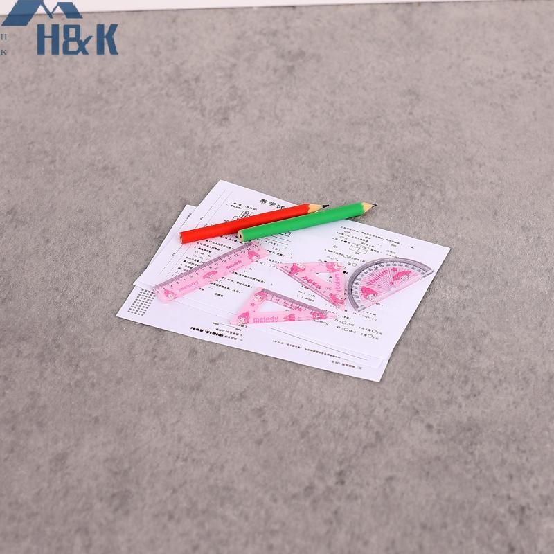 [H&K Jul] 4PCS 1/12 Dollhouse Miniature Study เครื่องเขียนไม้บรรทัดชุดตุ๊กตา House อุปกรณ์เสริมการเรียนรู้ฉากตกแต่ง {th} - รูปที่ 6