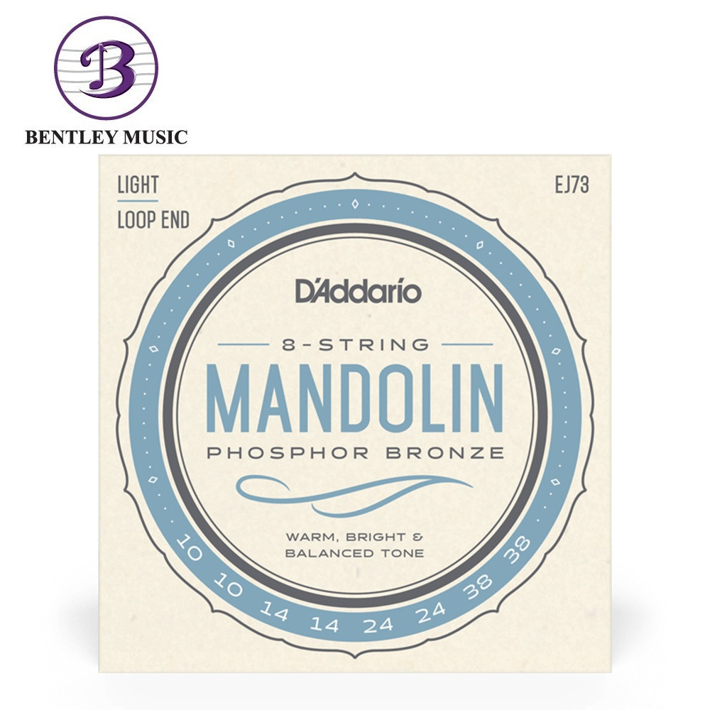 D'ADDARIO DAddario EJ73 Phosphor Bronze Mandolin Strings, Light, 10-38 Gauge