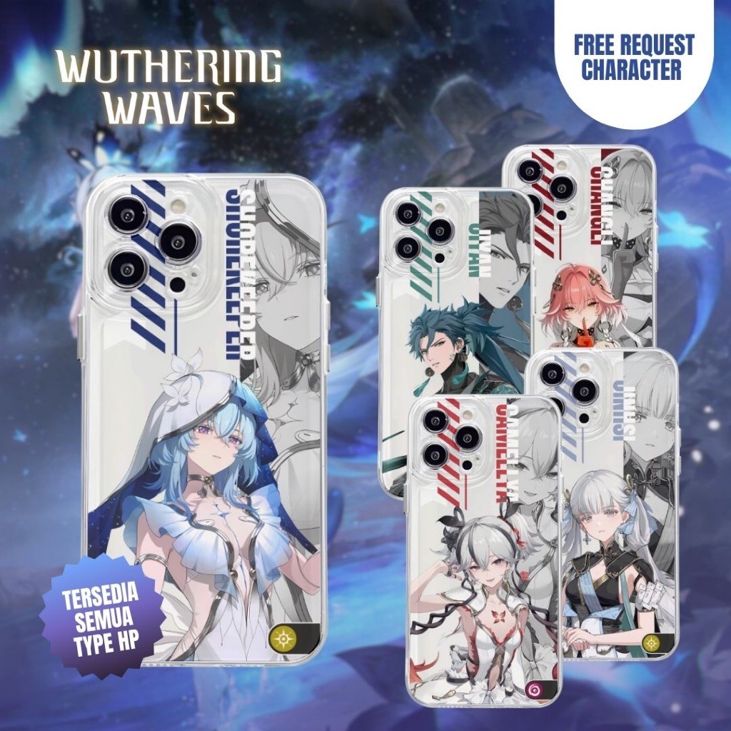 WUTHERING WAVES WUWA PREMIUM CASE คุณภาพสูง เยลลี่ใส IPHONE ANDROID