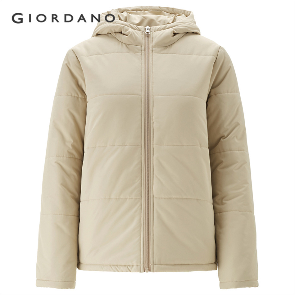 GIORDANO جاكيت نسائي مبطن بقبعة وسحاب — صورة 2