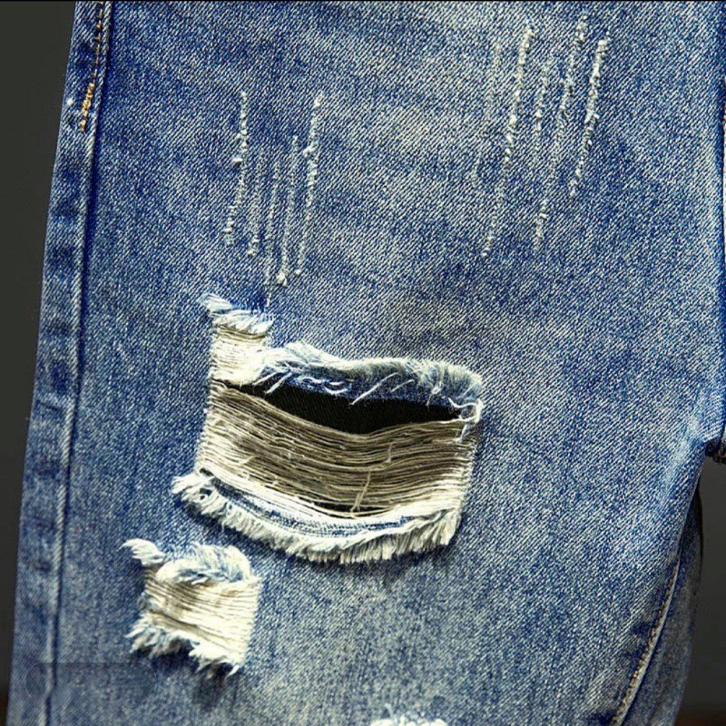 กางเกงยีนส์ขาสั้นผู้ชาย แบบขาดอินเทรนด์ สไตล์ฤดูร้อน - รูปที่ 3