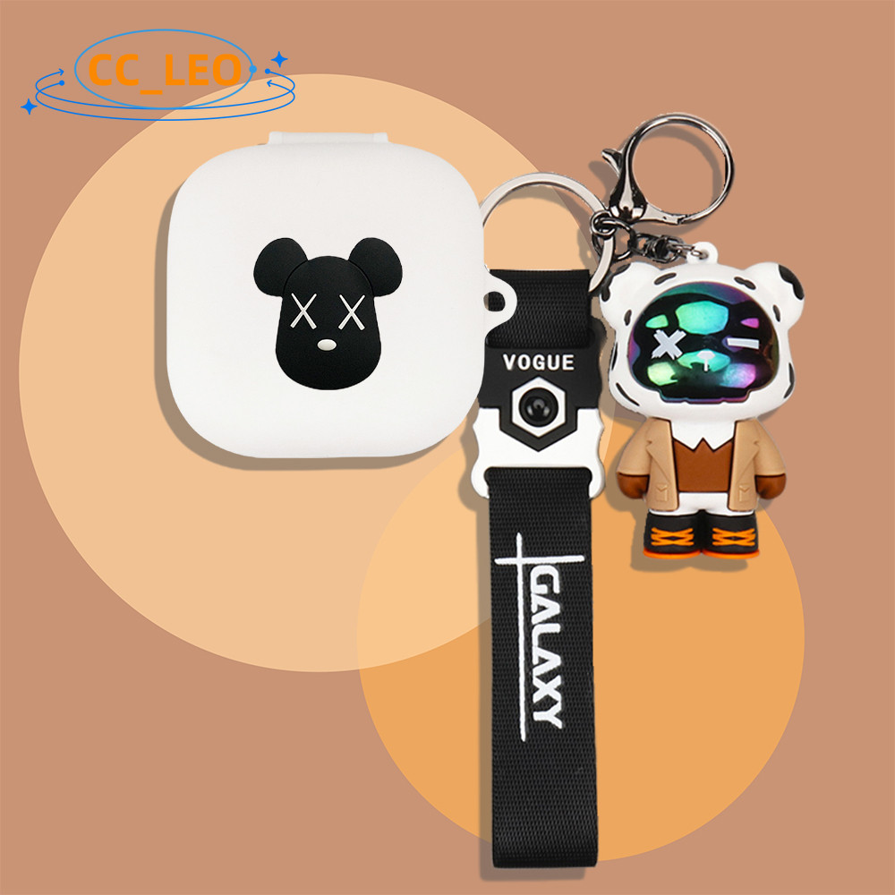 for QCY AilyBuds E20 Case Cute Bear Cartoon Duck Keychain Strawberry Pendant QCY AilyBuds E20 Silico