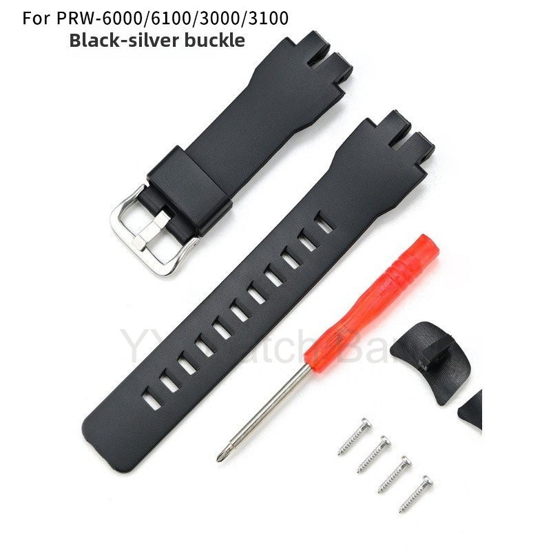 PRW3100 Band Replacement Strap Compatible PRW3000 PRW6100 PRW6000 | สายนาฬิกาข้อมือซิลิโคนทนทานสําหร