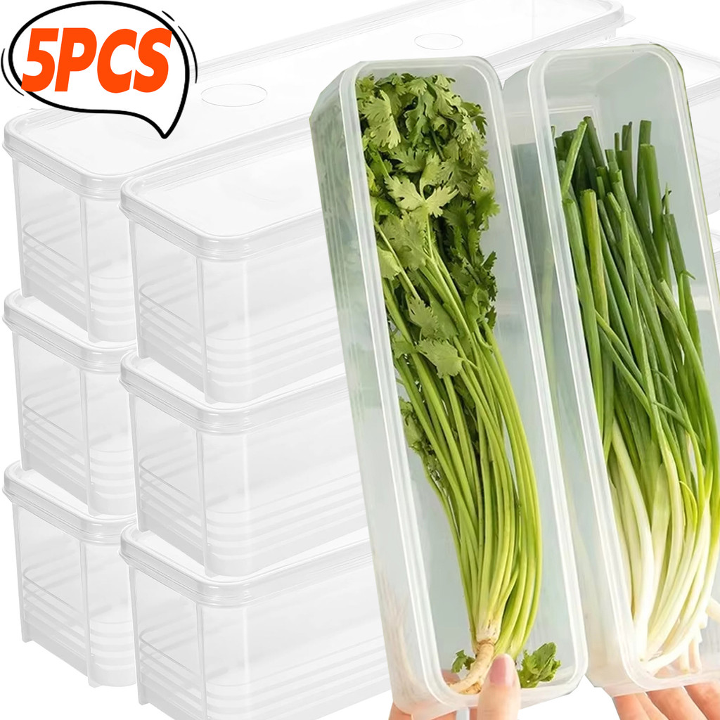 1/3/5 ชิ้นกล่องเก็บครัวอเนกประสงค์ 29 ซม., ใส หน้า ออแกไนเซอร์สมุนไพร/ผัก/เทนซิล, กล่องอาหารเก็บสด