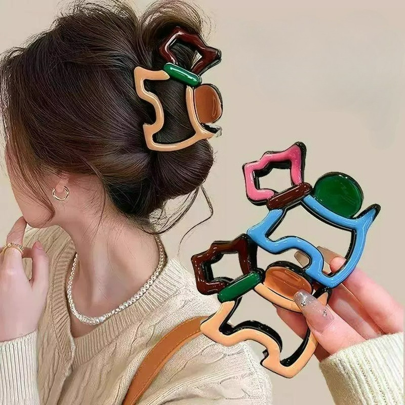 คลิปผม Hollow Puppy แฟชันน่ารัก สไตล์.Simple Hair Clamp เสริมความงามสำหรับผู้หญิง