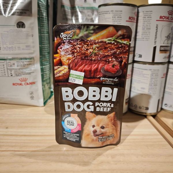 BOBBI DOG PORK & BEEF 110G