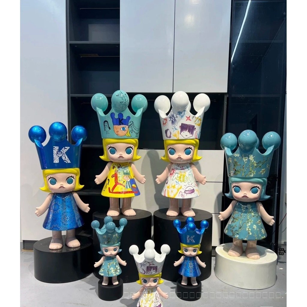 Popmart 400% Motherland Princess เครื่องประดับขนาดใหญ่ molly Jasmine popmart 1,000% เครื่องประดับใหม่ Apricot Flower Crown Series Collection Big Baby Van Gogh