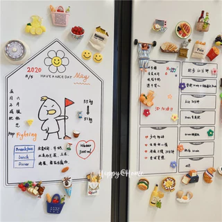 ขนมปัง กาแฟ อุปกรณ์ประกอบฉาก ตู้เย็น แม่เหล็ก ของสะสม Magnet แม่เหล็ก ติดตู้เย็นวงกลมสีน่ารัก อุปกรณ์ตกแต่งตู้