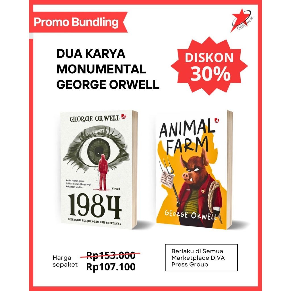DIVA Press - แพ็คสอง โดย Monumental George Orwell: Animal Farm & 1984