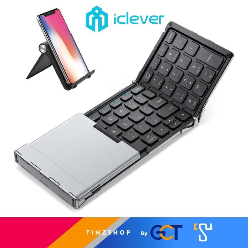 [Tinzshop] คีย์บอร์ดไร้สาย iClever BK09 สุดล้ำ พกพาสะดวกสุดๆ มี Numpad ในตัว ช่วยให้คุณป้อนตัวเลขได้