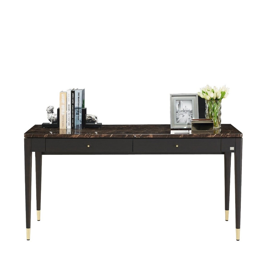 SB Design Square โต๊ะทำงาน รุ่น Michala สีไม้เข้ม (150x50x75 ซม)  แบรนด์ SB CASA