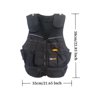Toolstack TSK-62 เสื้อกั๊กช่างไฟฟ้าใช้สําหรับซ่อมบ้านช่างไฟฟ้าซ่อม Heavy Duty เครื่องมือเสื้อกั๊ก