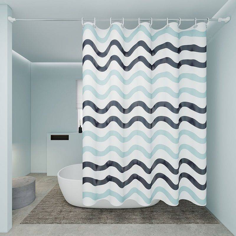 Punch-Free Bathroom Plastic Waterproof Shower Curtain Bath Set Partition Curtain Bathroom Mildew-Pro