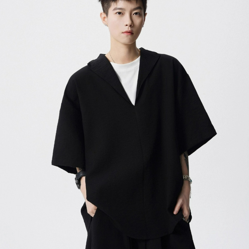 M-8XL ชุดเกาหลีสำหรับผู้ชาย ขนาดพิเศษ สไตล์ยีนส์ พร้อมเสื้อยืดแขนสั้นและกางเกงขาสั้น ราคา ถูกที่สุด ดีลบีเคเค แกลเลอรีภาพที่ 4