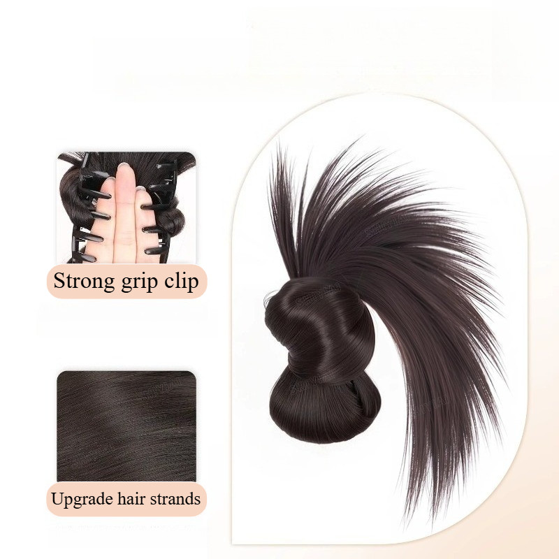 ปอมปาดหลังเทียม กระจุกผมตุ๊กตาติดหนีบในวินาที - ทรงผมสวยฟู เพิ่มความหนาแน่น - สำหรับผมบาง ผมสั้น - รูปที่ 2