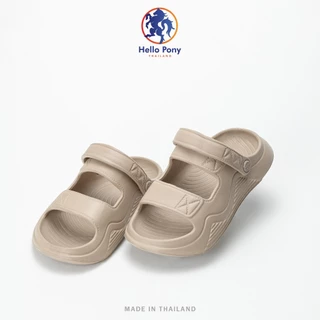Hello Pony รุ่น MHM4010 รองเท้าแตะรัดส้น ทรงมินิมอล เปิดปลายเท้า รองเท้าแบบสวม สายคาดคู่ แฟชั่น พื้นนุ่ม กันลื่น EVA