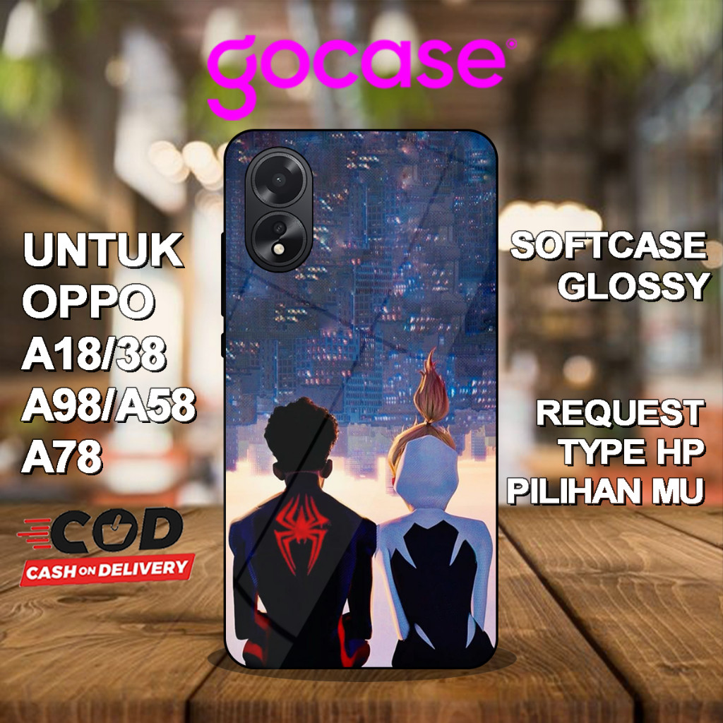 GO กรณี ( AG 23 ) Softcase Glossy สําหรับ Oppo A18 A38 A98 A58 A78 A77S A57 A76 A79 5G A15 A15S A12 
