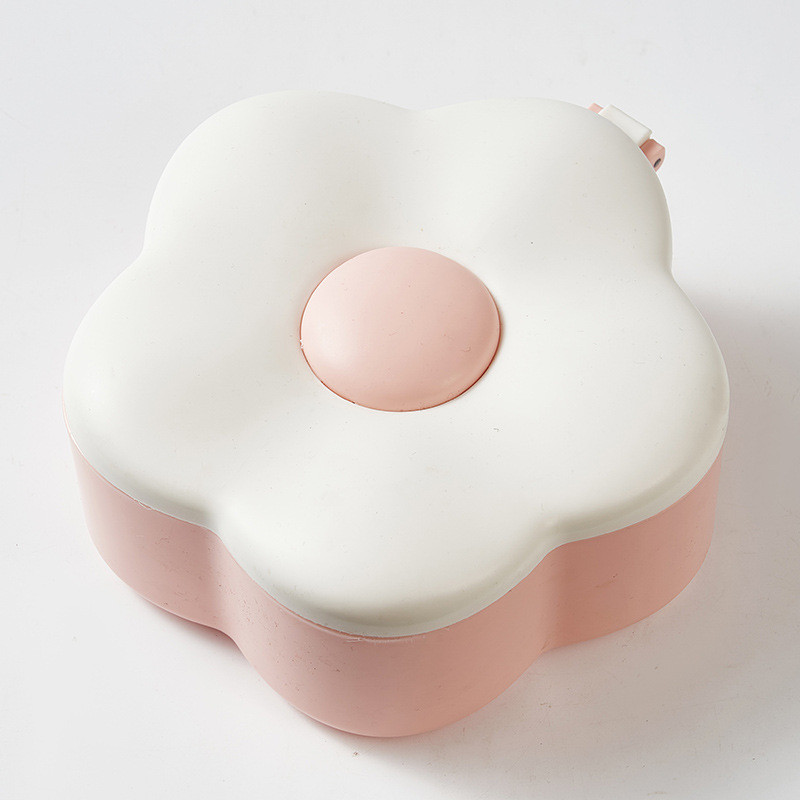 NEW กล่องเก็บเครื่องสำอางรูปดอกไม้ พร้อมกระจกแต่งหน้า ความจุใหญ่ ป้องกันฝุ่น พกพาสะดวก - รูปที่ 7