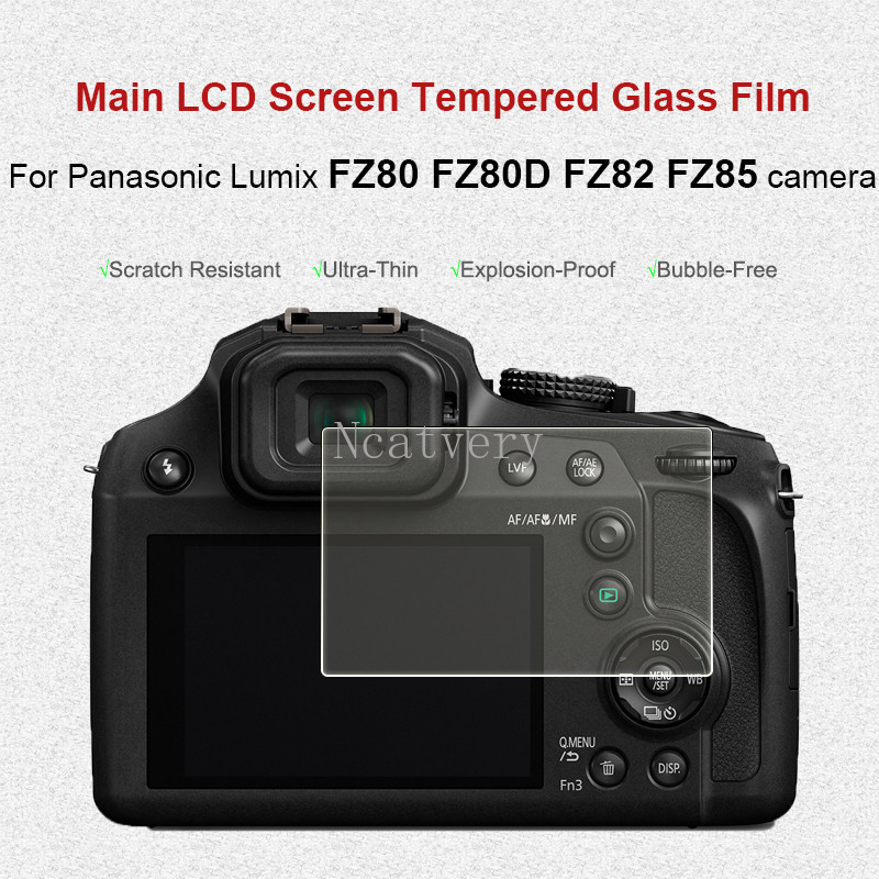 สําหรับ Panasonic Lumix FZ80 FZ80D FZ82 FZ85 ตัวป้องกันหน้าจอกล้อง, ฟิล์มนิรภัย 9 ชม., ทนต่อการขีดข่