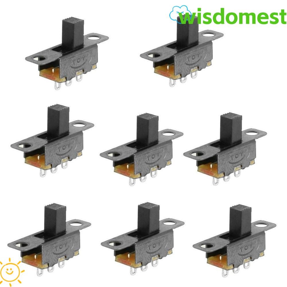 WISDOMEST 8 ชิ้นสไลด์สวิทช์, แผง DC 50V 0.5A Micro Mini Toggle Switch, SS12F15VG6 6 มม.3 ขา 2 ตําแหน