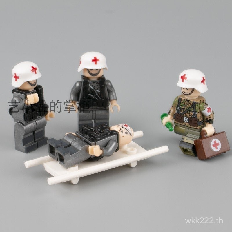 Third Party ทหาร Minifigure อุปกรณ์เสริมทหารทางการแพทย์อุปกรณ์เสริม Syringe Stretcher การพิมพ์หมวกกั