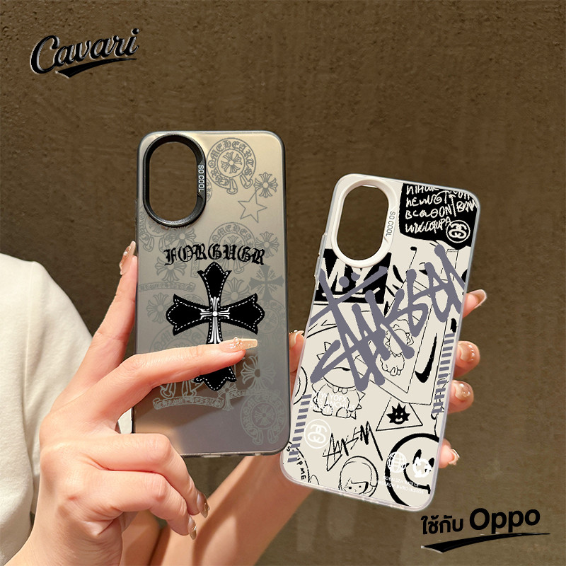 เคสโทรศัพท์ OPPO A17 A57 A3s A18 A53 A16 A58 A7 A17K A5 A38 A54 A12 A77 A15 A9 A5s A78 Reno 5F สไตล์แฟชั่นสากล โทรศัพท์