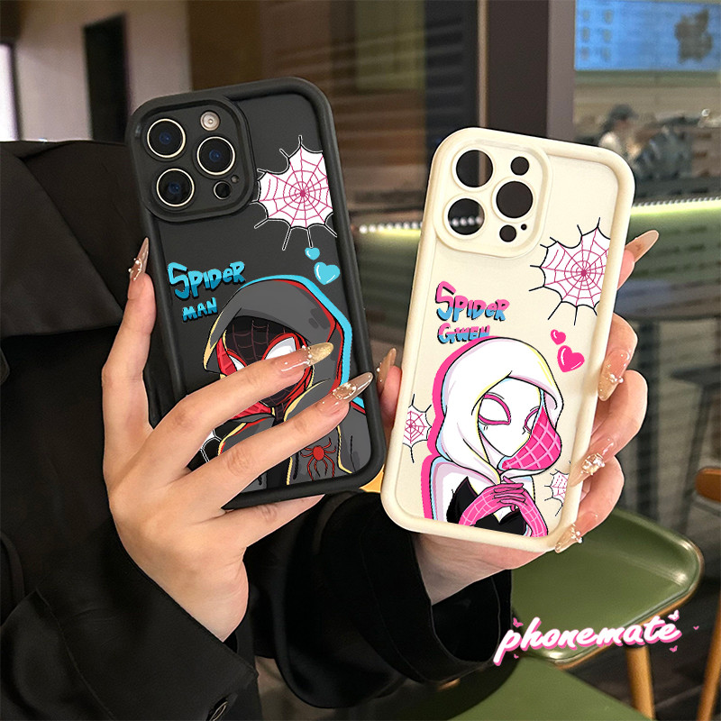 จัดส่งจากประเทศไทย สไปเดอร์แมนสีดำพร้อมพื้นหลังสีขาว for VIVO Y17 Y12 Y15 Y11 Y12i Y100 Y200E Y